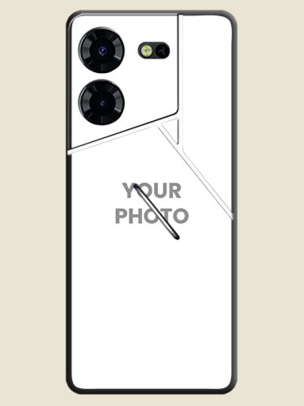 Custom Full Single Pic Upload On Space Black Custom Soft Matte Mobile Back Cover - Pova 5 Pro 5G - alternate view