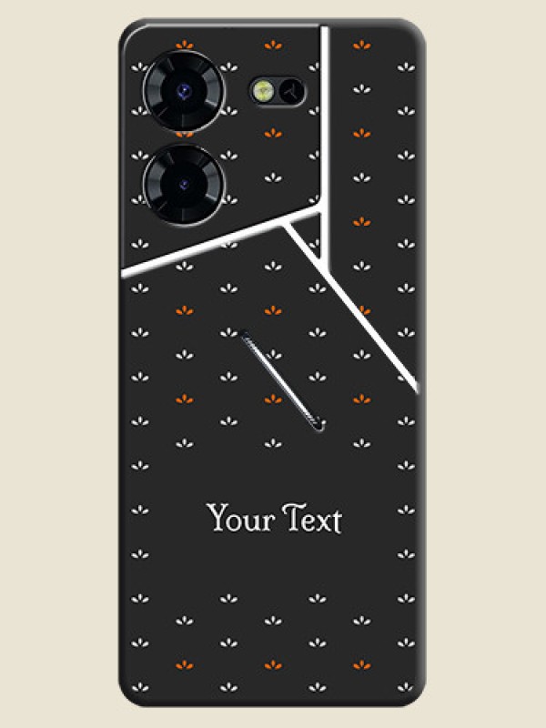 Custom Simple Pattern With Custom Text On Space Black Custom Soft Matte Mobile Back Cover - Pova 5 Pro 5G - alternate view