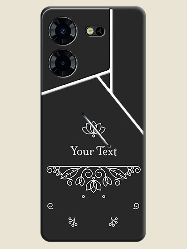 Custom Lotus Garden Custom Text On Space Black Custom Soft Matte Mobile Back Cover - Pova 5 Pro 5G - alternate view