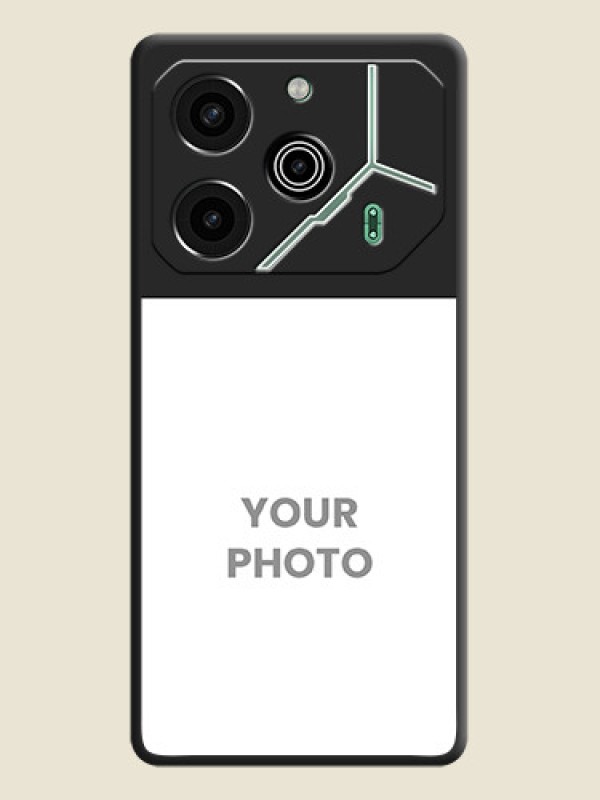 Custom Image Upload With Space Black Color On Custom Soft Matte Mobile Back Cover - Tecno Pova 6 Pro 5G - alternate view