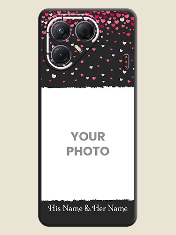 Custom Fall in Love with Your Partner on Photo On Space Black Custom Soft Matte Mobile Back Cover - Tecno Pova 7 5G - alternate view