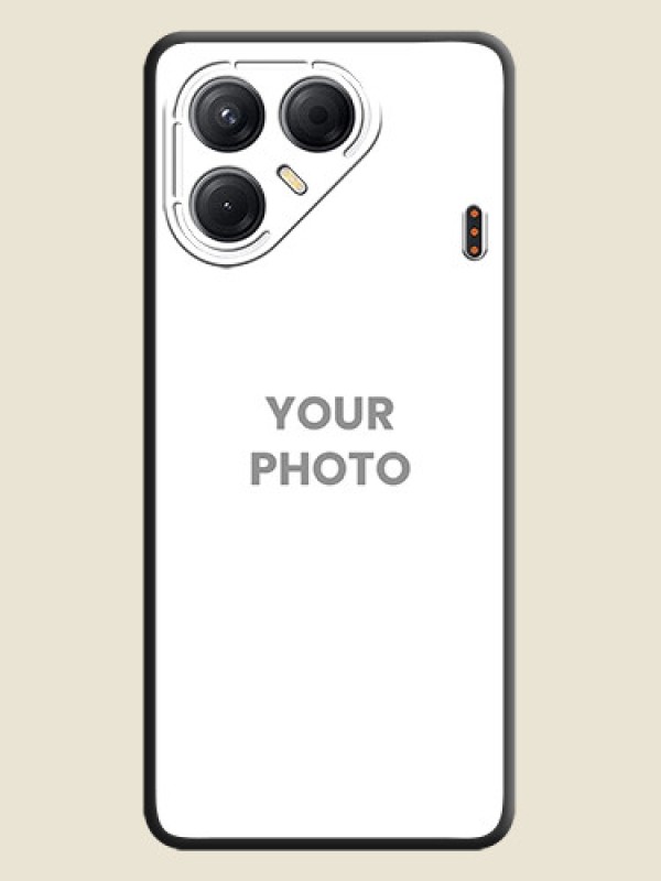 Custom Full Single Pic Upload On Space Black Custom Soft Matte Mobile Back Cover - Tecno Pova 7 5G - alternate view