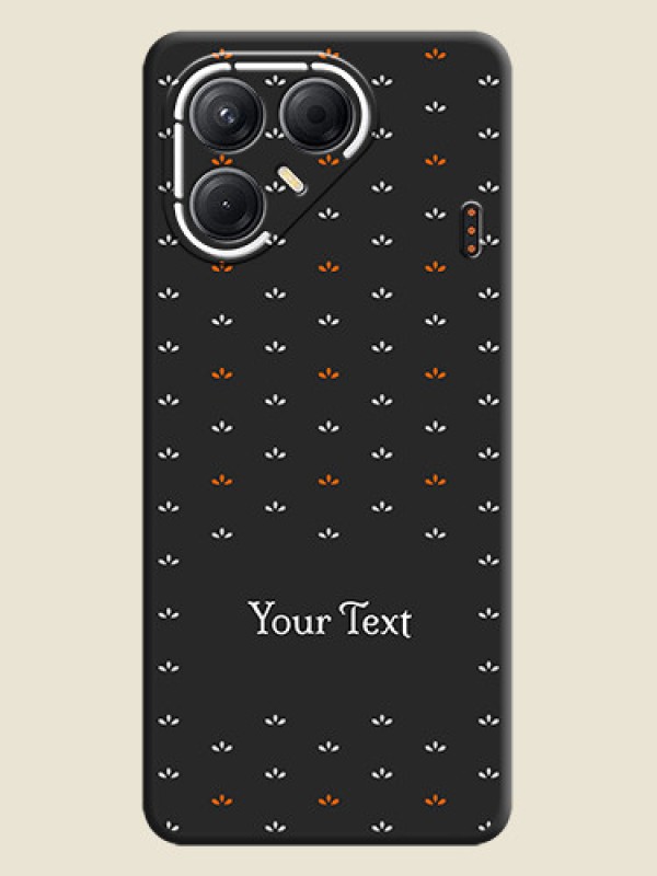 Custom Simple Pattern With Custom Text On Space Black Custom Soft Matte Mobile Back Cover - Tecno Pova 7 5G - alternate view
