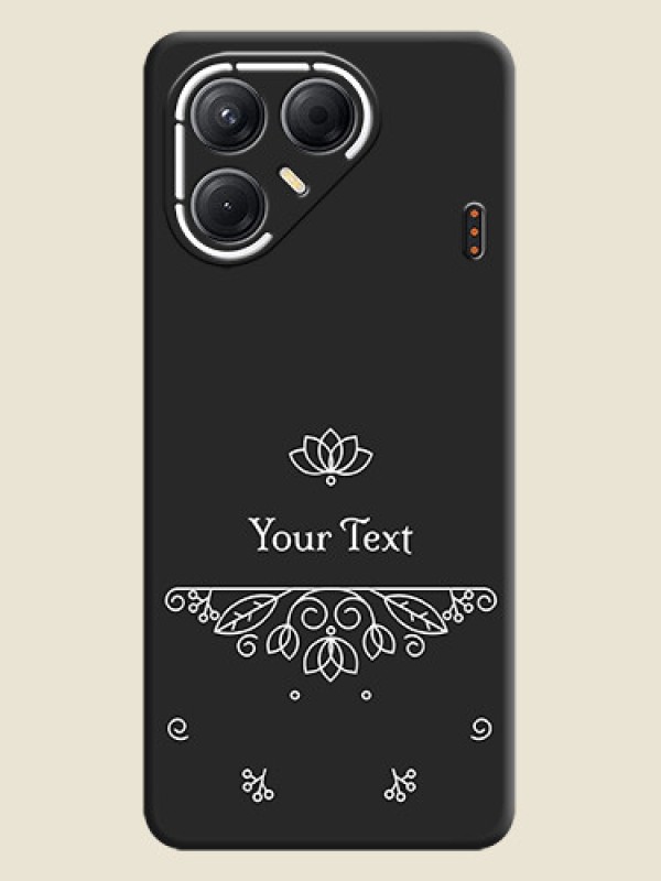 Custom Lotus Garden Custom Text On Space Black Custom Soft Matte Mobile Back Cover - Tecno Pova 7 5G - alternate view