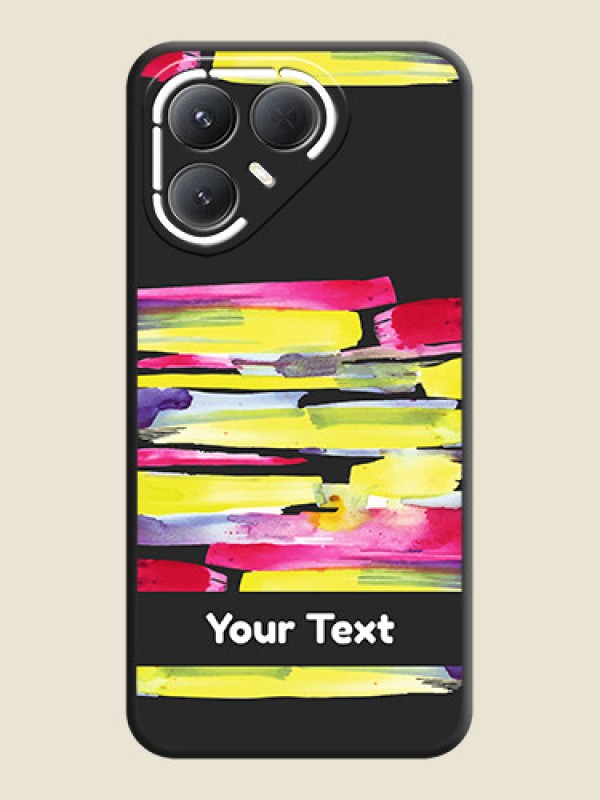 Custom Brush Coloured On Space Black Custom Soft Matte Mobile Back Cover - Tecno Pova 7 Pro 5G - alternate view