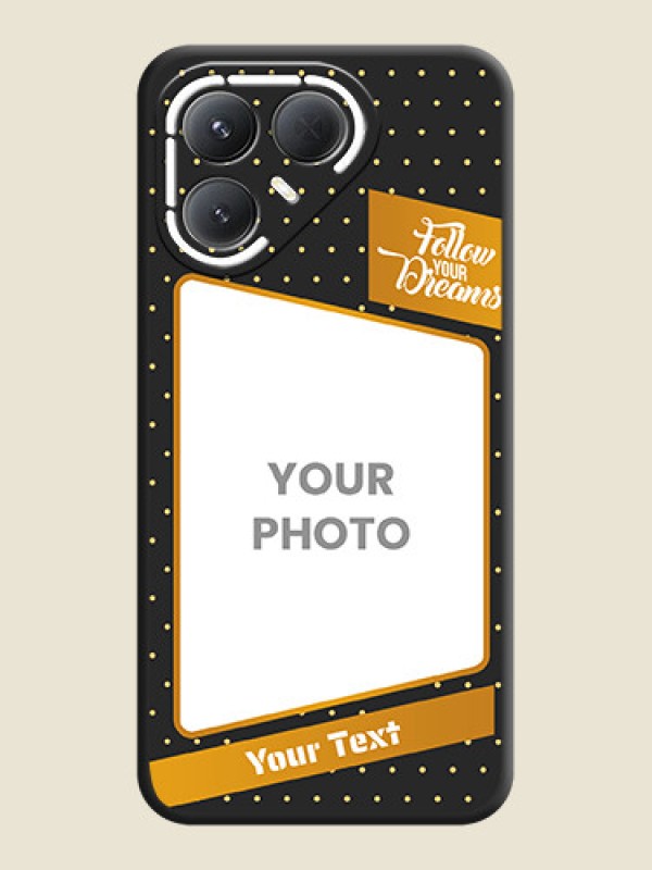 Custom Follow Your Dreams with White Dots On Space Black Custom Soft Matte Mobile Back Cover - Tecno Pova 7 Pro 5G - alternate view