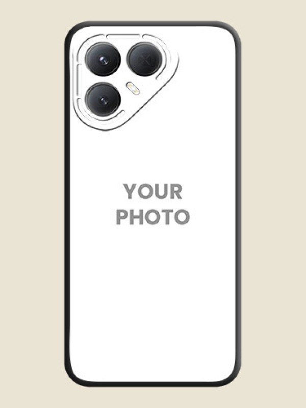 Custom Full Single Pic Upload On Space Black Custom Soft Matte Mobile Back Cover - Tecno Pova 7 Pro 5G - alternate view