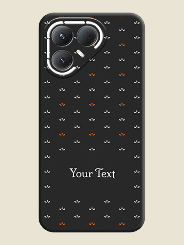 Custom Simple Pattern With Custom Text On Space Black Custom Soft Matte Mobile Back Cover - Tecno Pova 7 Pro 5G - alternate view