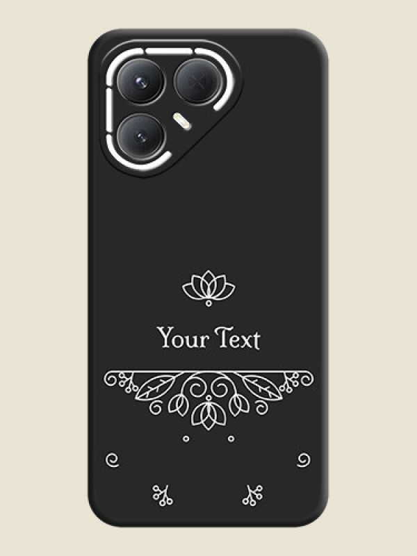 Custom Lotus Garden Custom Text On Space Black Custom Soft Matte Mobile Back Cover - Tecno Pova 7 Pro 5G - alternate view