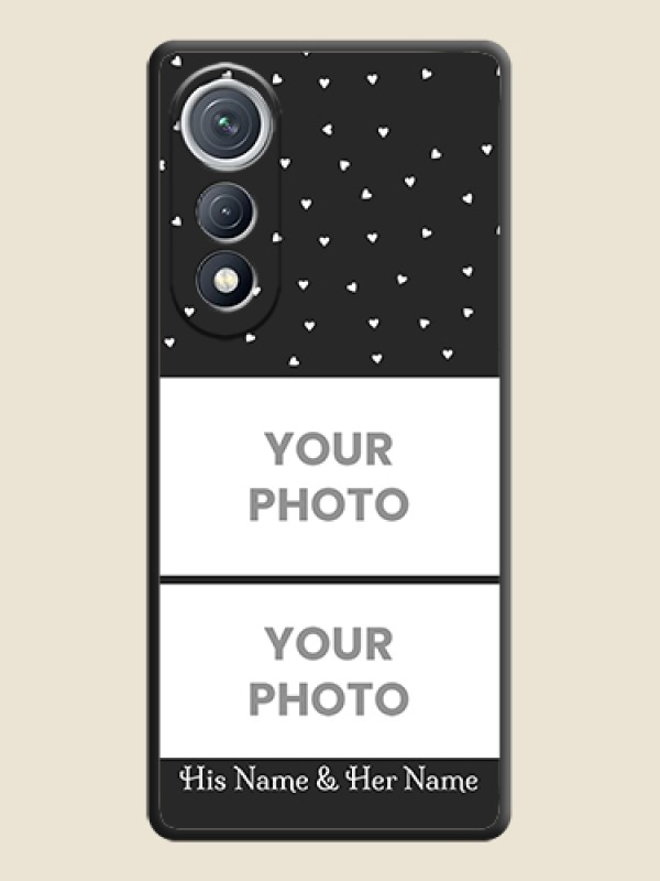 Custom Miniature Love Symbols with Name On Space Black Custom Soft Matte Mobile Back Cover - Tecno Pova Curve 5G - alternate view