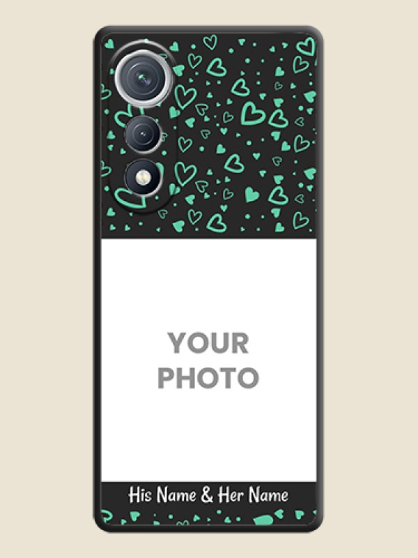 Custom Sea Green Indefinite Love Pattern on Photo On Space Black Custom Soft Matte Mobile Back Cover - Tecno Pova Curve 5G - alternate view
