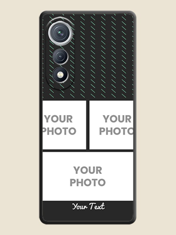 Custom Cross Dotted Pattern with 2 Image Holder On Space Black Custom Soft Matte Mobile Back Cover - Tecno Pova Curve 5G - alternate view