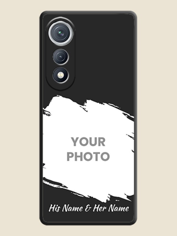 Custom Grunge Brush Strokes on Photo On Space Black Custom Soft Matte Mobile Back Cover - Tecno Pova Curve 5G - alternate view