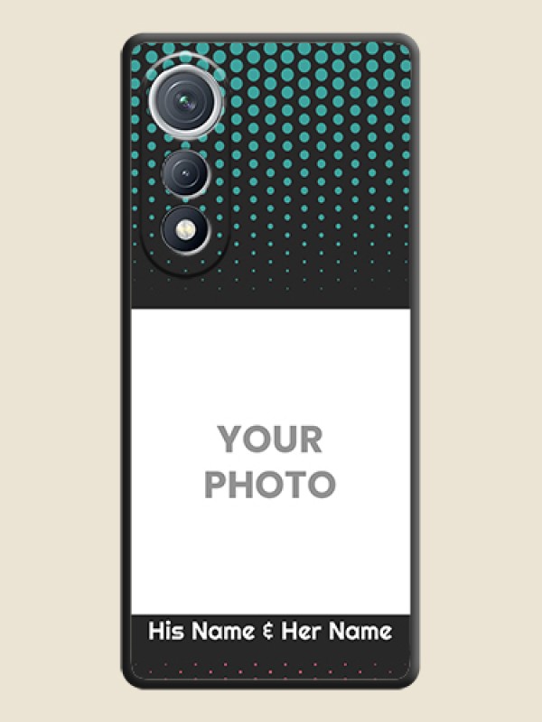 Custom Faded Dots with Grunge Photo Frame and Text On Space Black Custom Soft Matte Mobile Back Cover - Tecno Pova Curve 5G - alternate view