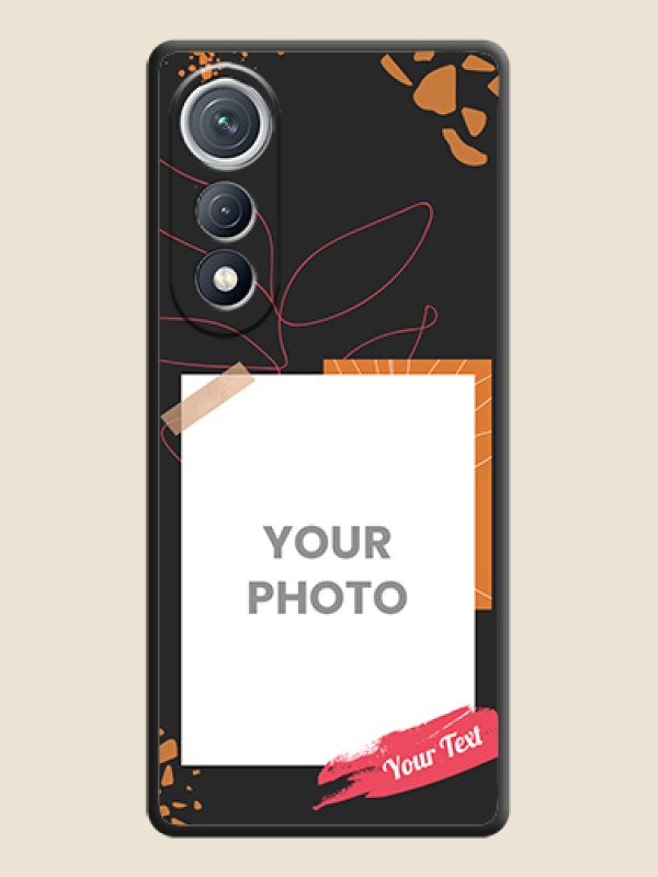 Custom Orange Photo Frame On Space Black Custom Soft Matte Mobile Back Cover - Tecno Pova Curve 5G - alternate view