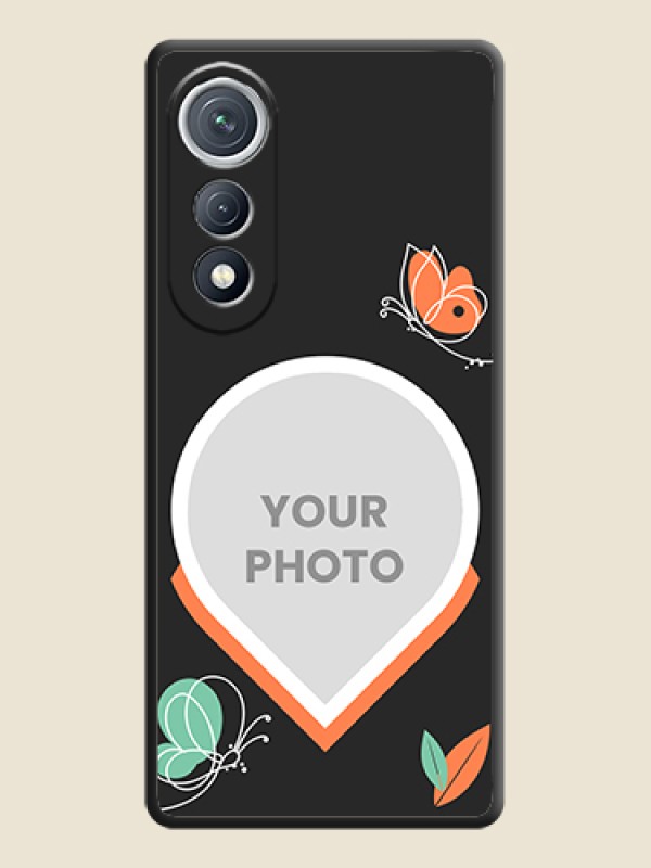 Custom Upload Pic With Simple Butterly Design On Space Black Custom Soft Matte Mobile Back Cover - Tecno Pova Curve 5G - alternate view
