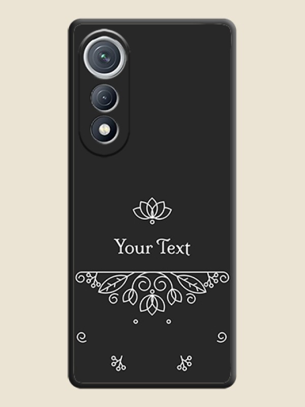 Custom Lotus Garden Custom Text On Space Black Custom Soft Matte Mobile Back Cover - Tecno Pova Curve 5G - alternate view