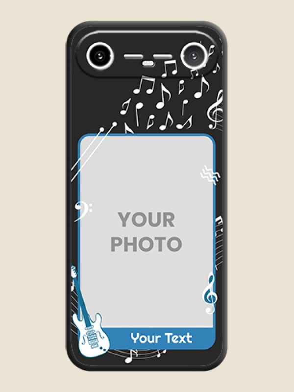 Custom Musical Theme Design with Text on Photo On Space Black Custom Soft Matte Mobile Back Cover - Tecno Pova Slim 5G - alternate view