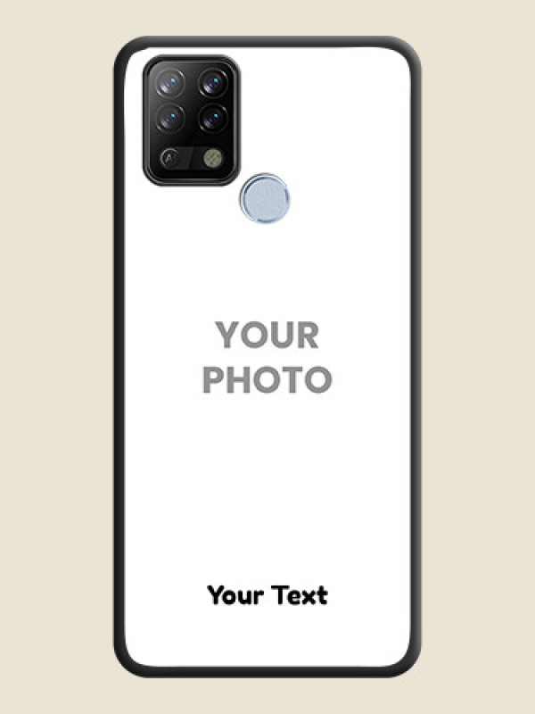 Custom Full Single Pic Upload With Text On Space Black Personalized Soft Matte Phone Covers -Tecno Pova - alternate view