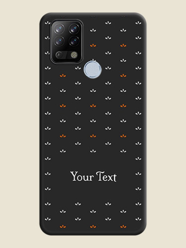 Custom Simple Pattern With Custom Text On Space Black Personalized Soft Matte Phone Covers -Tecno Pova - alternate view