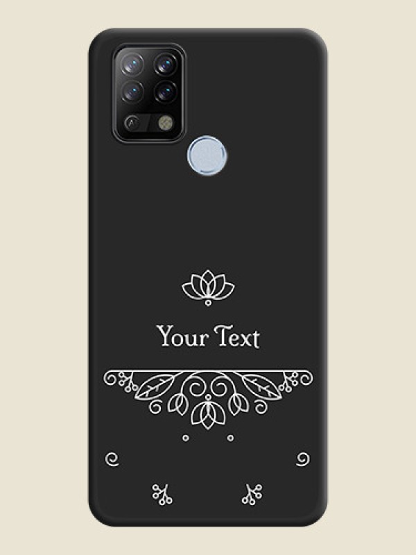 Custom Lotus Garden Custom Text On Space Black Personalized Soft Matte Phone Covers -Tecno Pova - alternate view