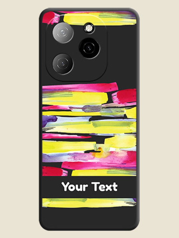 Custom Brush Coloured On Space Black Custom Soft Matte Mobile Back Cover - Spark 20 Pro 5G - alternate view