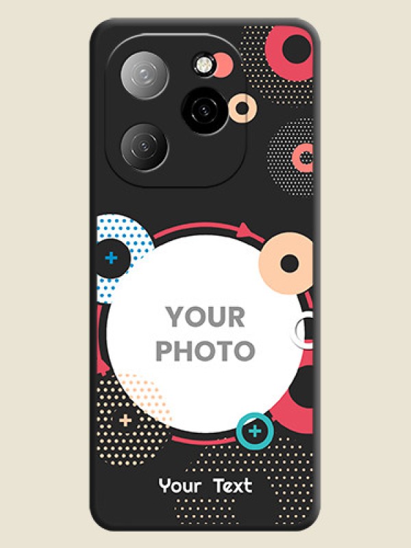 Custom Multicoloured Round Image On Space Black Custom Soft Matte Mobile Back Cover - Spark 20 Pro 5G - alternate view