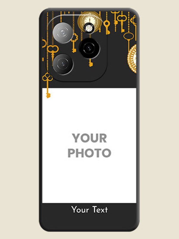 Custom Decorative Design with Text On Space Black Custom Soft Matte Mobile Back Cover - Spark 20 Pro 5G - alternate view