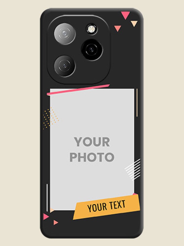 Custom Photo Frame with Triangle Small Dots on Photo On Space Black Custom Soft Matte Mobile Back Cover - Spark 20 Pro 5G - alternate view