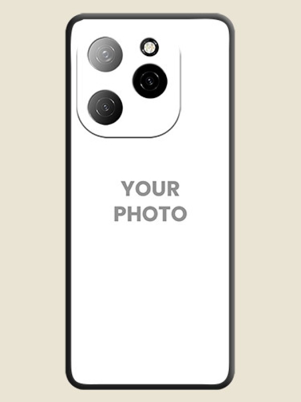 Custom Full Single Pic Upload On Space Black Custom Soft Matte Mobile Back Cover - Spark 20 Pro 5G - alternate view