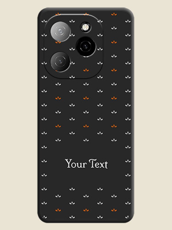 Custom Simple Pattern With Custom Text On Space Black Custom Soft Matte Mobile Back Cover - Spark 20 Pro 5G - alternate view