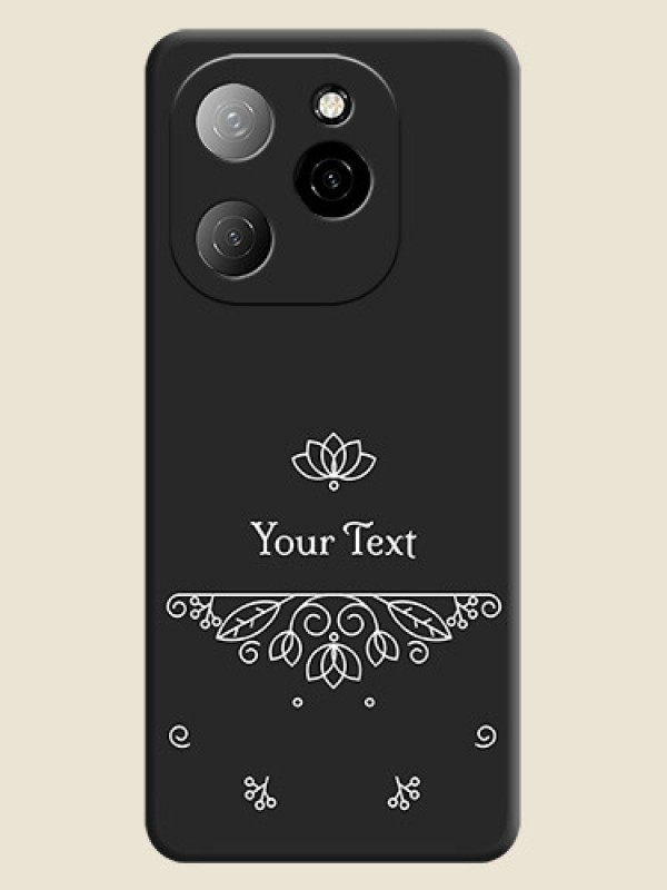 Custom Lotus Garden Custom Text On Space Black Custom Soft Matte Mobile Back Cover - Spark 20 Pro 5G - alternate view