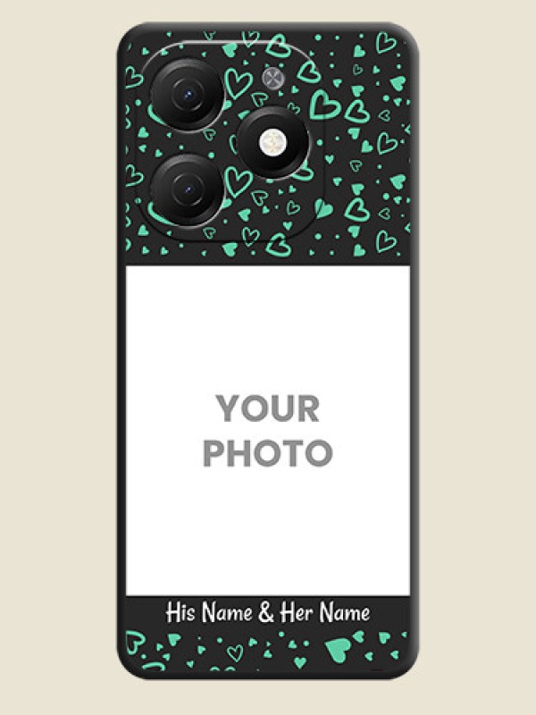 Custom Sea Green Indefinite Love Pattern - Photo on Space Black Soft Matte Mobile Cover - Tecno Spark 20 - alternate view