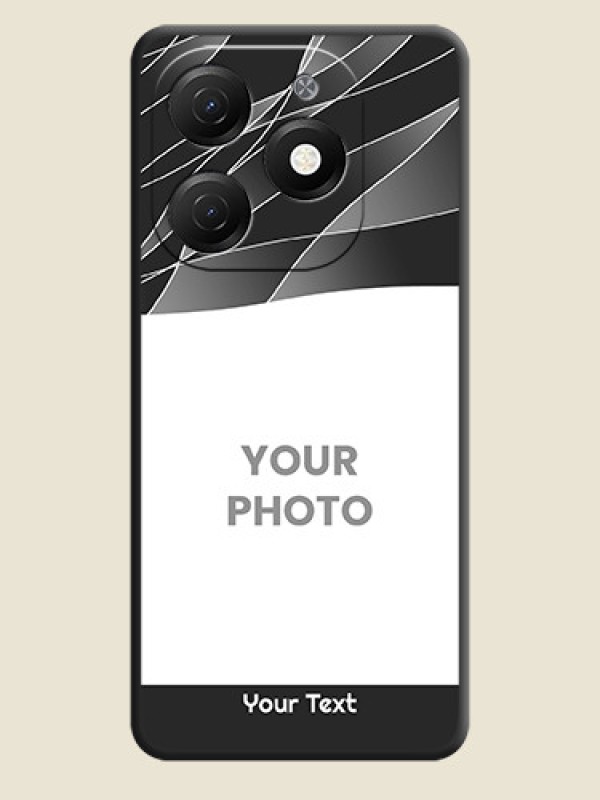 Custom Mixed Wave Lines - Photo on Space Black Soft Matte Mobile Cover - Tecno Spark 20 - alternate view