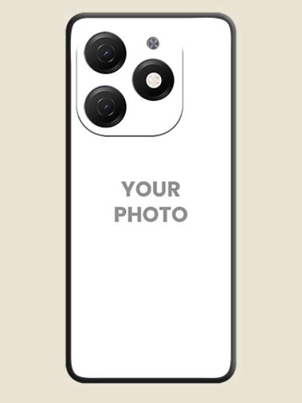 Custom Full Single Pic Upload On Space Black Personalized Soft Matte Phone Covers - Tecno Spark 20 - alternate view