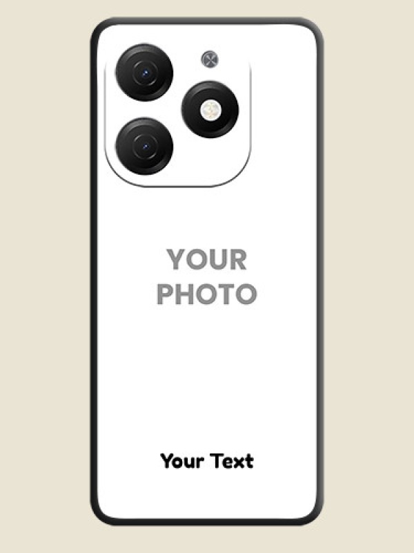 Custom Full Single Pic Upload With Text On Space Black Personalized Soft Matte Phone Covers - Tecno Spark 20 - alternate view