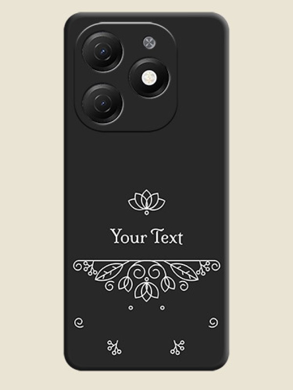 Custom Lotus Garden Custom Text On Space Black Personalized Soft Matte Phone Covers - Tecno Spark 20 - alternate view