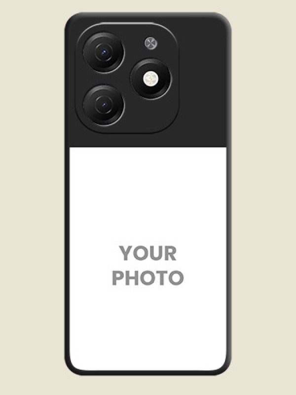Custom Image Upload With Space Black Color On Custom Soft Matte Mobile Back Cover - Tecno Spark 20 - alternate view