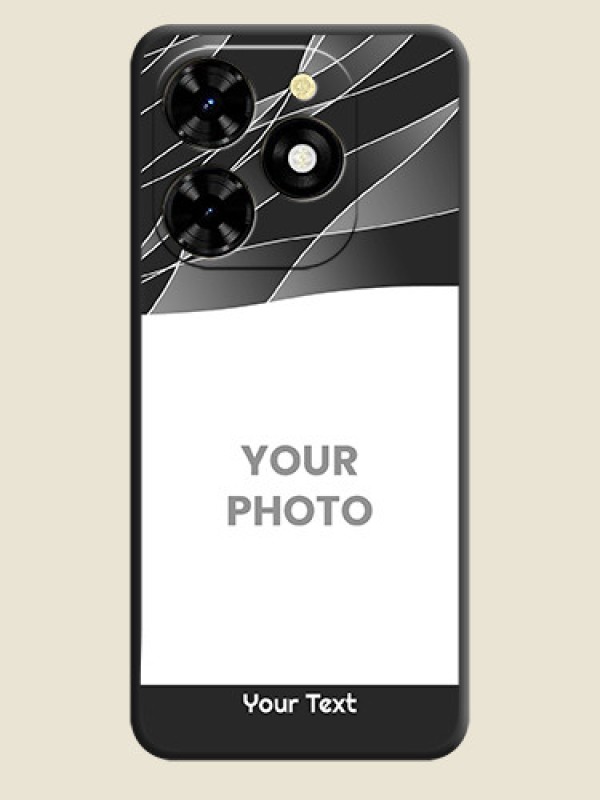 Custom Mixed Wave Lines - Photo on Space Black Soft Matte Mobile Cover - Tecno Spark 20C - alternate view