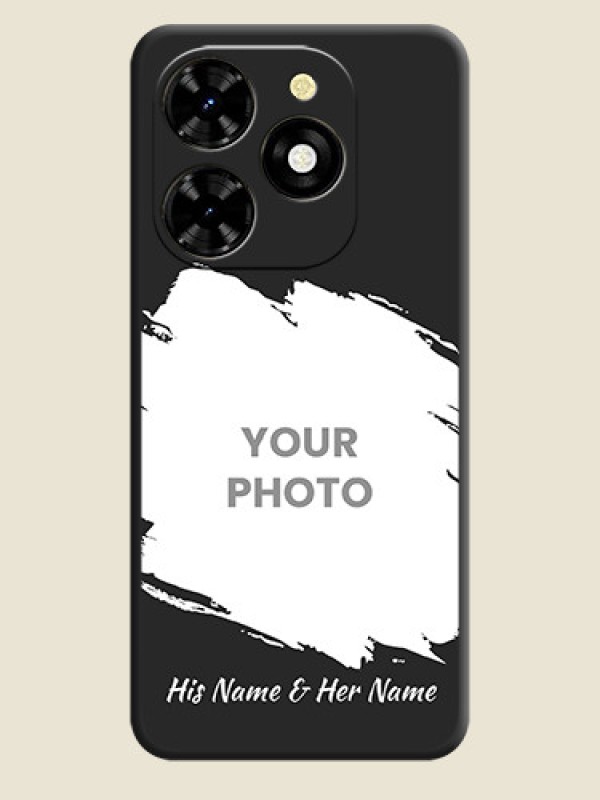 Custom Grunge Brush Strokes - Photo on Space Black Soft Matte Back Cover - Tecno Spark 20C - alternate view