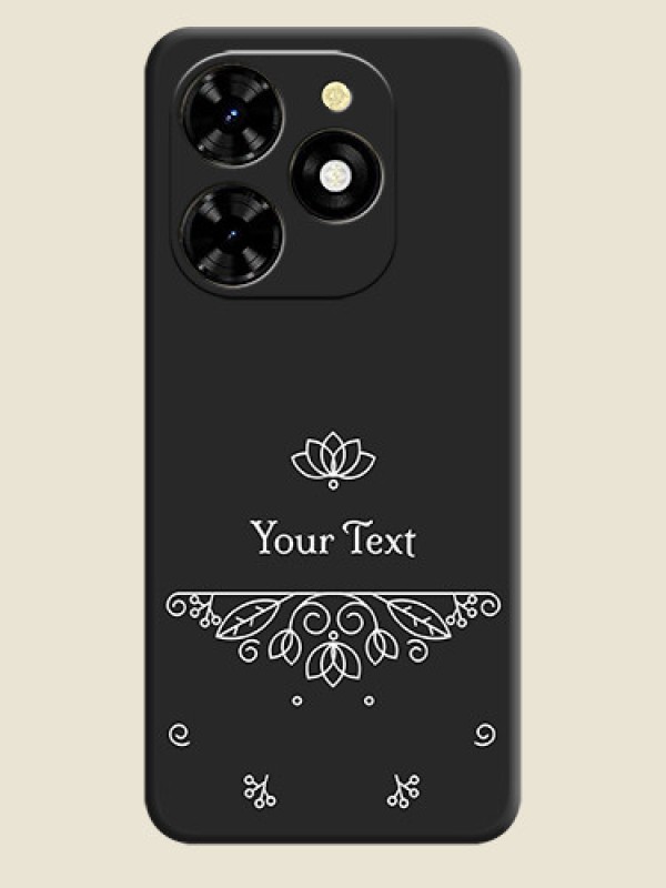 Custom Lotus Garden Custom Text On Space Black Personalized Soft Matte Phone Covers - Tecno Spark 20C - alternate view