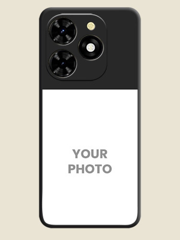 Custom Image Upload With Space Black Color On Custom Soft Matte Mobile Back Cover - Tecno Spark 20C - alternate view