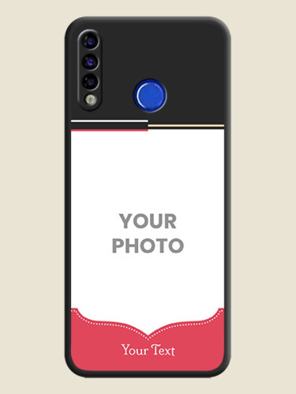 Custom Classic Plain Design with Name on Photo on Space Black Soft Matte Phone Cover - Tecno Spark 4 - alternate view