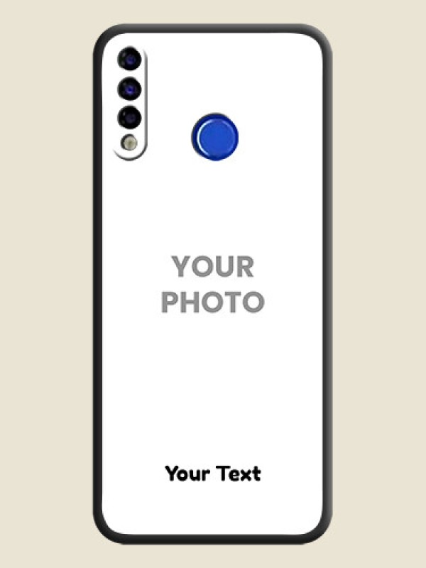 Custom Full Single Pic Upload With Text On Space Black Personalized Soft Matte Phone Covers -Tecno Spark 4 - alternate view