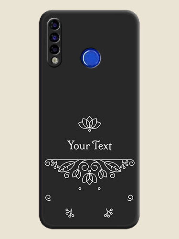 Custom Lotus Garden Custom Text On Space Black Personalized Soft Matte Phone Covers -Tecno Spark 4 - alternate view