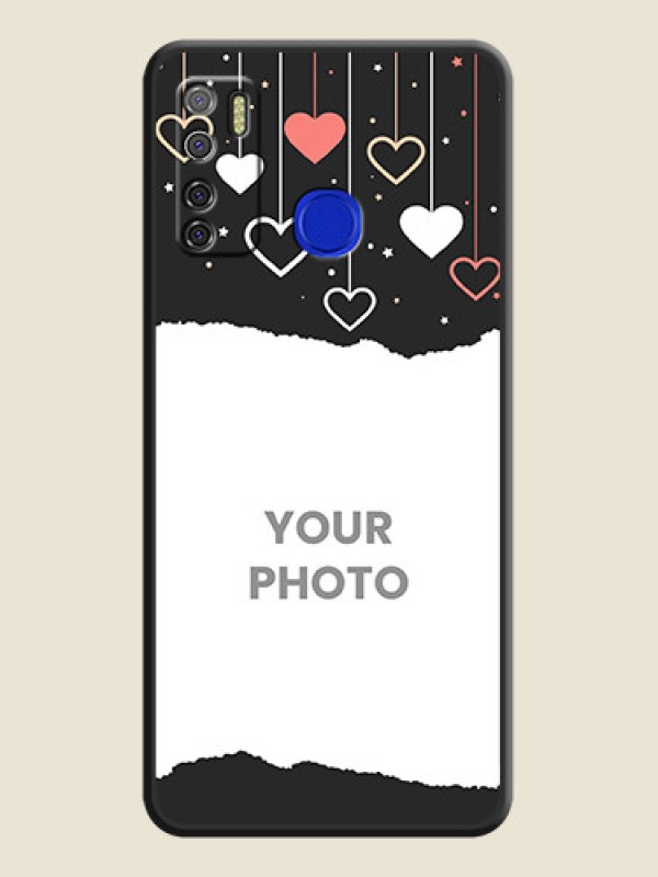 Custom Love Hangings with Splash Wave Picture on Space Black Custom Soft Matte Phone Back Cover - Tecno Spark 5 Pro - alternate view