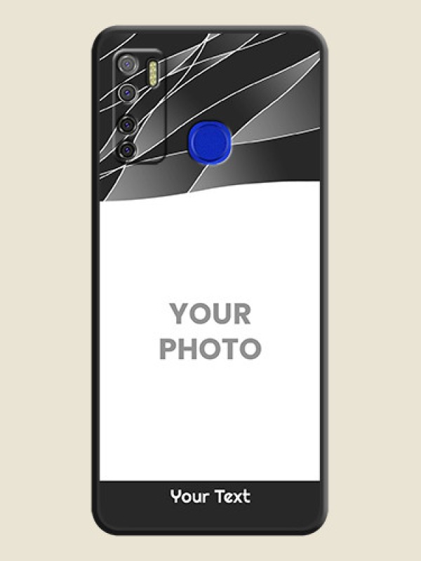 Custom Mixed Wave Lines on Photo on Space Black Soft Matte Mobile Cover - Tecno Spark 5 Pro - alternate view