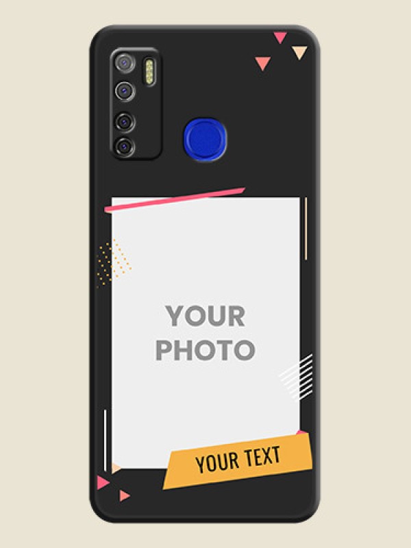 Custom Photo Frame with Triangle Small Dots on Photo on Space Black Soft Matte Back Cover - Tecno Spark 5 Pro - alternate view