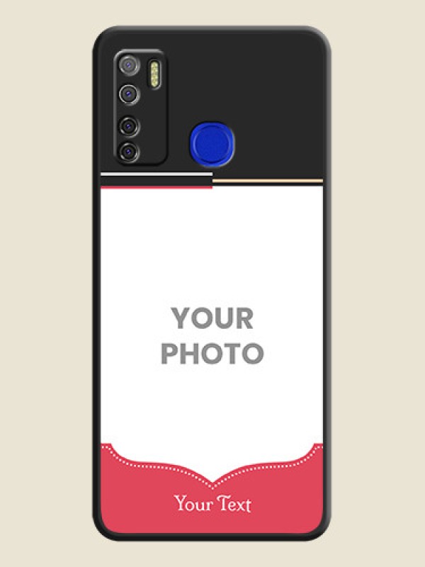 Custom Classic Plain Design with Name on Photo on Space Black Soft Matte Phone Cover - Tecno Spark 5 Pro - alternate view