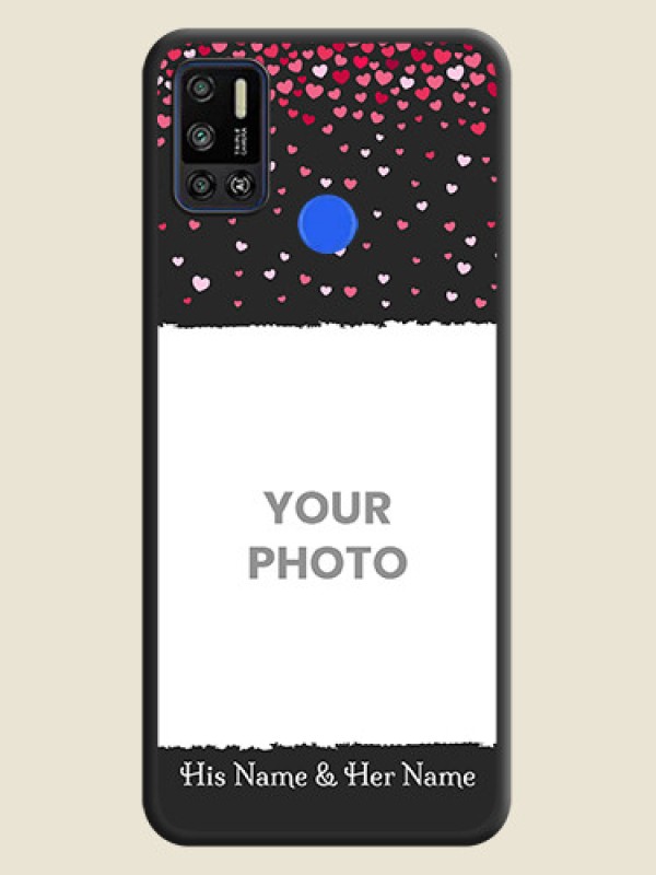 Custom Fall in Love with Your Partner  on Photo on Space Black Soft Matte Phone Cover - Tecno Spark 6 Air - alternate view